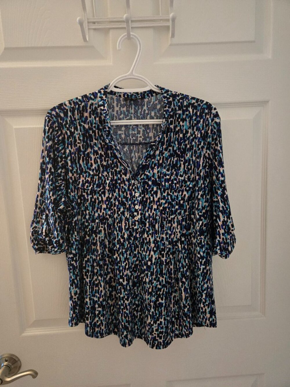 Cocomo Womens Printed Blouse Size Petite XL